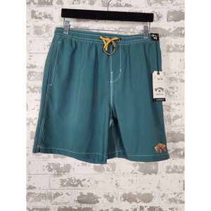 Billabong Riot Layback Board Shorts Size Medium Green‎ Pocket NWT